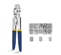 Pinza for crimpatura di cavi metallici, ghiere in alluminio - Adatta a fino a 2, mm for manicotti ad anello e kit utensili for con morsetto(SJ-255 150PCS)