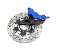 Pinza Freno A Disco Per Moto Big 4 Pistoncini, 200 Mm, 220 E 260, Con Adattatore Da 53 Per Ammortizzatori Forcella Anteriore Nucleo 30(Blue right 220mm)