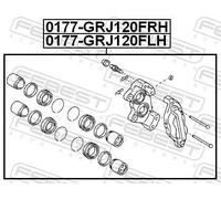 Pinza freno Assale anteriore Dx 0177-GRJ120FRH FEBEST per TOYOTA