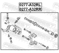 Pinza freno Assale posteriore Dx 0277-A32RR FEBEST per NISSAN INFINITI