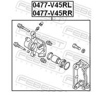 Pinza freno Assale posteriore Dx 0477-V45RR FEBEST per MITSUBISHI PAJERO II
