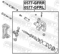 Pinza freno Assale posteriore Sx 0577-GFRL FEBEST per MAZDA 626 V