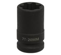 Pinza Freno Presa 1.3cmSq Drive 20mm 7-Point - Sealey VS0986 Nuovo