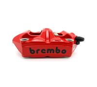 PINZA FRENO RADIALE DESTRA BREMBO RACING M4 MONOBLOCCO 100MM ROSSA LOGO NERO