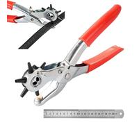Pinza Fustellatrice per Cinture,Pinza Buchi Cintura,pinza Fustellatrice,Con 1 righello,Adatto per pelle,Cartone,Cartone