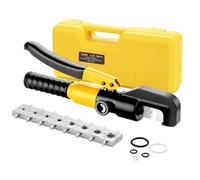 Pinza Idraulica Crimpare 10T con 9 paio inserti di crimpatura in acciaio TEENO, Set di Strumenti di Crimpatura 4-70mm² Pinza crimpatrice per capicorda in rame e alluminio