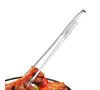 Pinza in acciaio - Pinza robusta e bloccabile, pinzetta da cucina con manico lungo, pinza per insalata con manico in silicone | Set di utensili per grigliare, arrostire, cuocere e preparare cibi