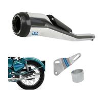 Pinza in lana di vetro silenziatore Cobra curva + cespuglio per Royal Enfield...