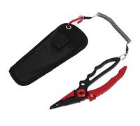 Pinza in Lega di Pesca in Lega di Alluminio di Controllo della Pesca con Sacchetto di stoccaggio Blu Rosso per Le attività di Pesca (Rojo)