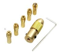 Pinza In Ottone 1~10PCS Set Pinza In Ottone Mini Mandrini for Trapano Albero Motore Elettrico Punta Del Trapano Strumento Mandrino Adattatore A Sgancio Rapido Keyless bit Adattarsi Mini Drill Mandri