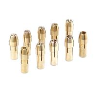 Pinza In Ottone 10/11 Pz/lotto Oro Mini Trapano In Ottone Pinza Mandrino 0.5-3.2mm In Ottone E Dado for Utensile Rotante Set di Accessori Mini Drill Mandrini (Color : A)