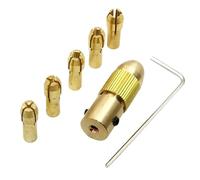 Pinza In Ottone 5/11 Pz/lotto Mini Trapano In Ottone Pinza Mandrino for Utensile Rotante 0.5-3.2mm In Ottone E Dado for Gli Accessori set Mini Drill Mandrini (Color : 7pcs 2mm)