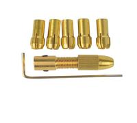 Pinza In Ottone 7PCS 0.5-3mm Punta da trapano Mandrino Pinze Set Di Mandrino Rapido Trapano In Rame Cartella Tappo In Rame Trapano Pinza Strumento di Potere accessori for utensili Mini Drill Mandrini