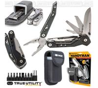 Pinza Multifunzione Multitools TRUE UTILITY HANDYONE 18 Funzioni +9 Bits, Fodero