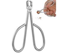 Pinza Multifunzione per Pinoli Robusta, Argento, in Acciaio Inox | Design a Leva Cestello, Base Opaca Antiscivolo, per Cucina e Preparazione Snack, Facile da Pulire