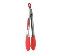 Pinza Multiuso in Silicone e Acciaio Inox - Rosso