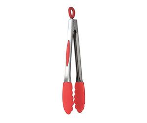 Pinza Multiuso in Silicone e Acciaio Inox - Rosso