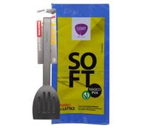 Pinza Multiuso, Molla Universale in Nylon, Indicata per Pentolame con Rivestimento Antiaderente, + Panno in Lattice (1 Unità + Panno)