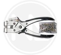 PINZA OCCHIELLATRICE OCCHIOLI FUSTELLATRICE + 50 OCCHIELLI PER TELI TELONE