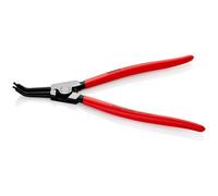 Pinza per anelli di sicurezza esterni bonderizz.nera punte curve a 45° manici in