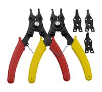 Pinza per anelli elastici per carichi pesanti Clip di fissaggio interne esterne 4 in 1 - Pinza per | Riparazione del motore Meccanico Automotive Elettrico Fai da te Gioielli Tubazioni Durevole