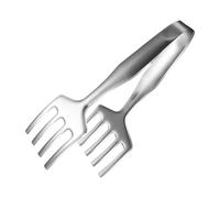 Pinza per barbecue, in acciaio , con impugnatura ergonomica, resistente al calore, per barbecue, feste, buffet, servire, ristorante, cortile, picnic, manipolazione alimentare, Ko