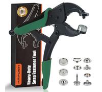 Pinza Per Bottoni Automatici A Pressione Include 40 Set Di Bottoni A Pressione Metallo Da 15 Mm Per Riparazione Di Coperture Di Barche, Tela, Cucito, Teloni (arancione) (verde)