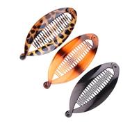 Pinza per capelli a banana, strumento di presa per tenere ciocche lunghe, materiale con denti flessibili, forma sagomata liscia per organizzare tutti i giorni, facile per ufficio, casa, eventi