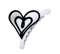 Pinza per capelli con design a farfalla sulla parte superiore, clip a forma di cuore a tenuta forte, comoda clip in resina, strumento per lo styling dei capelli per sport, appuntamenti, serate, uso