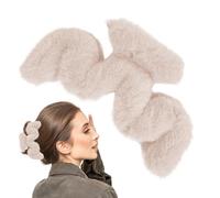 Pinza per capelli fuzzy, forma ondulata in peluche, grande artiglio, accessori per capelli lunghi e spessi, fermagli per capelli grandi per donne e ragazze per uso quotidiano Bellv