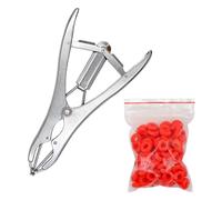 Pinza per castrazione animale con anelli di gomma da 100 pezzi per suinetti