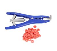 Pinza per Castrazione, Pinza di Espansione con 100 Pezzi di Anelli di Gomma per Castrazione Rossa Pinza per Fascetta per Castrazione per Bovini Capre Mucche Maiale Ovino