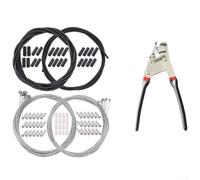 Pinza per cavi del freno della bicicletta, strumento estrattore per cavi per bicicletta, con kit di cavi del cambio, strumento manuale in acciaio al carbonio per regolazione del freno e della