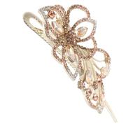 Pinza per Chioma Grande a Becco D’anatra con Cristalli Decorativi Oro