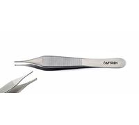 Pinza per chirurgia plastica Adson T/C, 1x2 denti, pinza per tessuti Adson J2, punta fine in acciaio inossidabile per strumenti veterinari, clinica ospedaliera, 4,75 pollici