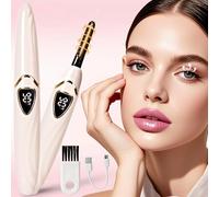 Pinza per Ciglia Riscaldabile, 60-90 ℃ Regolabile Elettrico Heated Eyelash Curler con Display LCD Ricaricabile USB Piegaciglia Riscaldato Durata 24H per Trucco