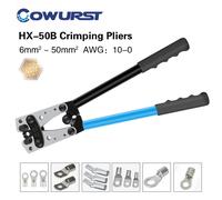 Pinza per crimpare manuale per cavi portatile Utensile manuale per risparmiare manodopera Pinza per crimpare HX-50B 6-50mm 2/AWG 10-0 Crimpatrice per terminali con puntale