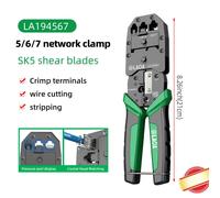 Pinza per crimpare rete LAOA 5/6/7 Categoria Pressione Crystal Head Pinza per connettore cavo a banda larga multifunzione per telefono