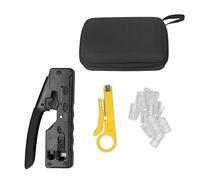 Pinza per crimpatura per cavi Impostare il criminale netto Crimper Stripping Taking Tool con 10pcs RJ Connector Storage Box Material