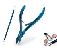 Pinza per cuticole, trattamento per punti neri, trattamento per macchie, punti bianchi, kit per la rimozione di brufoli, forbici per cuticole in acciaio inossidabile, blu