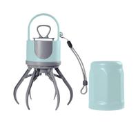 Pinza per escrementi - sei artigli, con sacchetto per la spazzatura, con fissaggio a sacchetto, per cuccioli, piccoli e grandi animali domestici, per la pulizia all'aperto, giardino, cortile, prato