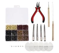 Pinza per Extension Chioma 1212 Pezzi, Metallo, Legno e Plastica | Kit per Casa e Salone, Beccuccio Antiscivolo Allargato, Impugnatura Corta Ergonomica, Molla Precisa