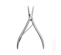 Pinza Per Extension Morsetto for estensione dei capelli con scanalatura liscia Denti piatti da 7 pollici Pinze in acciaio inossidabile argento Strumenti for preincollati