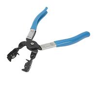 Pinza per fascette stringitubo con ganasce girevoli, tipo angolato per impieghi gravosi con manici a molla, universale per tubi flessibili tipo R, strumento professionale