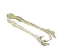 Pinza per ghiaccio stile artiglio, pinza per servire Eagle Bar in acciaio inossidabile lucidato a mano Pinzette da antiscivolo Previene la pinza per ghiaccio per raccogliere (Placcato Oro)
