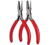 Pinza per gioielli professionali che creano 2 pcs in acciaio inossidabile durevoli pinze fatte a mano con maniglia di gomma per la creazione fai -da -te e la manutenzione