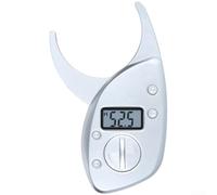 Pinza per grasso corporeo in plastica ABS argento grigio rosa design (A) | Display digitale a LED, valori chiari, misurazione precisa, analisi delle rughe cutanee, traccia dei progressi