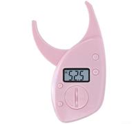 Pinza per grasso corporeo in plastica ABS argento grigio rosa design (B) | Display digitale a LED, valori chiari, misurazione precisa, analisi delle rughe cutanee, traccia dei progressi