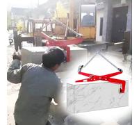 Pinza per Il Sollevamento di Piccole Pietre - Strumento a Forbice per lastre di Roccia con Catena per Una movimentazione efficiente delle Pietre in edilizia e paesaggistica - Resistente, Leggera