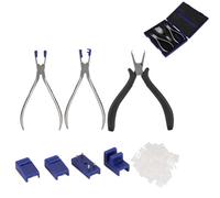 Pinza per Occhiali Senza Montatura 3 Pezzi, Manico a Molla, Pinza per Occhiali Professionale, Sagome per Montature Kit Ottico per Pinze Strumento di Smontaggio per Riparazione